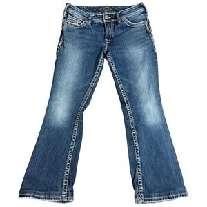 Silver Jeans Suki Surplus‎ Bootcut Women's Size 30x27 Thick Stitch Jeans Western